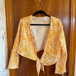 Shade & Shore Tropical Printed Top Size XL